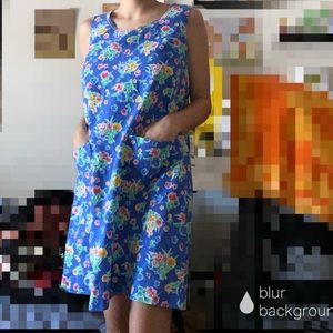 Floral smock style dress